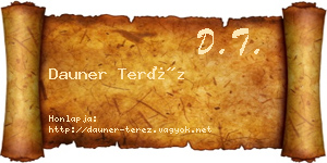 Dauner Teréz névjegykártya